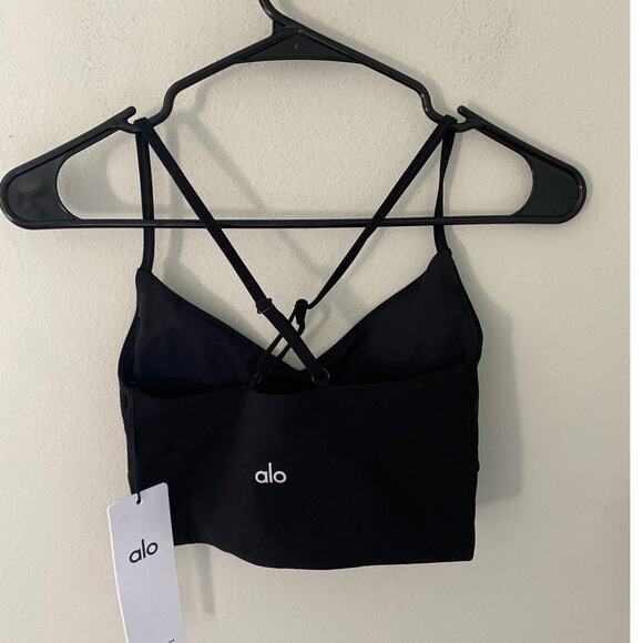 New Alo Yoga Alosoft highlight bra, black Size XXS - Picture 3 of 3
